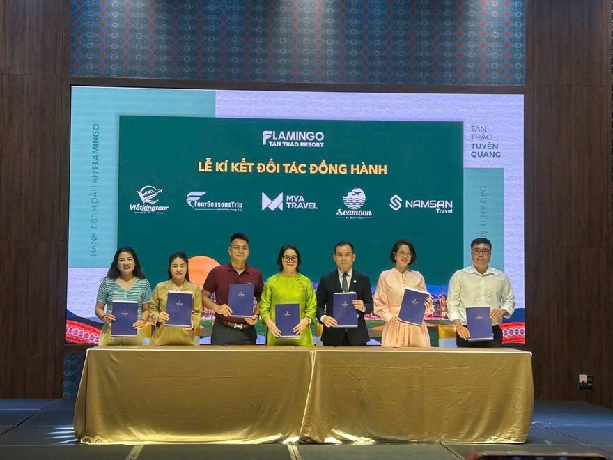 Lễ ký kết đối tác đồng hành Flamingo Tân Trào Resort