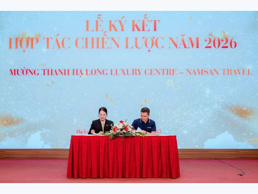 Lễ ký kết hợp tác chiến lược Mường Thanh Hạ Long Luxury Centre và Namsan Travel